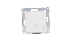 Simon 54 Przycisk /dzwonek/ z podświetleniem, szybkozłącza, biały DD1L.01/11