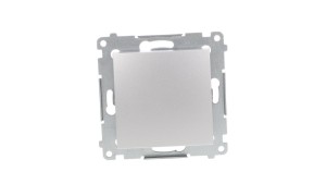 Simon 54 Przycisk pojedynczy, szybkozłącza, srebrny mat DPR1.01/43