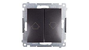 Simon 54 Przycisk żaluzjowy z blokadą elektryczną, szybkozłącza, antracyt DZP1.01/48
