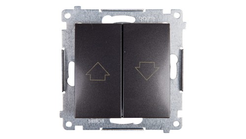 Simon 54 Przycisk żaluzjowy z blokadą elektryczną, szybkozłącza, antracyt DZP1.01/48