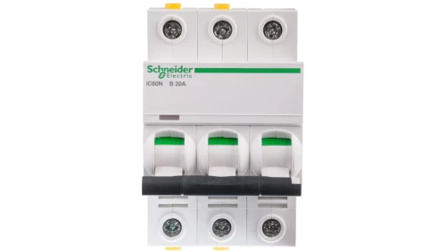 Wyłącznik nadprądowy 3P B 20A 6kA AC iC60N-B20-3 A9F03320
