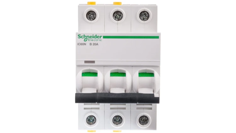 Wyłącznik nadprądowy 3P B 20A 6kA AC iC60N-B20-3 A9F03320