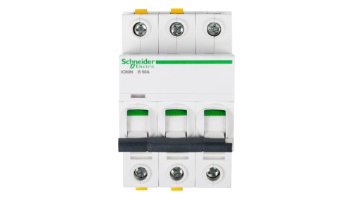 Wyłącznik nadprądowy 3P B 50A 6kA AC iC60N-B50-3 A9F03350
