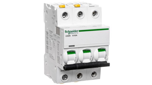 Wyłącznik nadprądowy 3P B 63A 6kA AC iC60N-B63-3 A9F03363