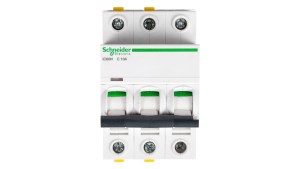 Wyłącznik nadprądowy 3P C 10A 6kA AC iC60N-C10-3 A9F04310