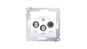 Simon 54 Gniazdo antenowe RTV/SAT/SAT końcowe białe DASK2.01/11