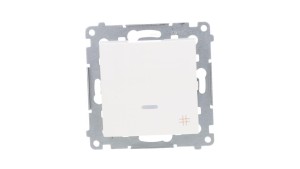 Simon 54 Łącznik krzyżowy z podświetleniem, szybkozłącza, biały DW7L.01/11