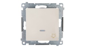 Simon 54 Przycisk /dzwonek/, szybkozłącza, kremowy DD1L.01/41