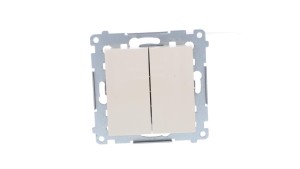 Simon 54 Przycisk podwójny zwierny, szybkozłącza, kremowy 2Z DP2.01/41