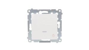 Simon 54 Przycisk /światło/ z podświetleniem, szybkozłącza, biały DS1L.01/11