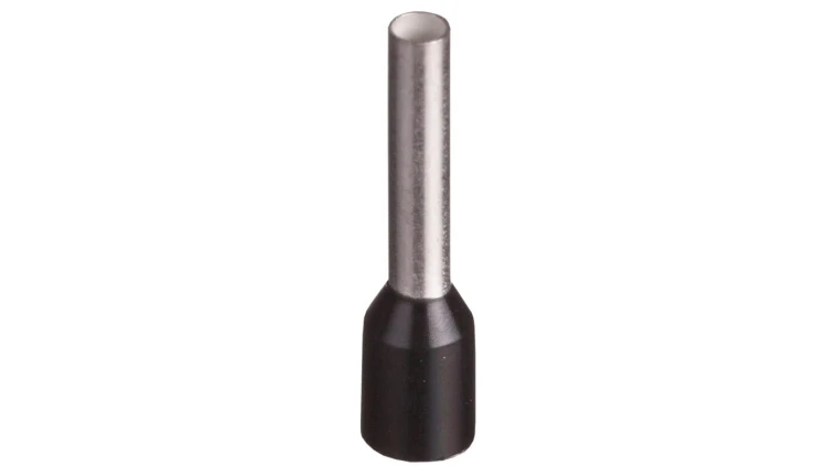 Końcówka tulejkowa izolowana TI 1,5mm2/10mm czarna cynowana TI1,5L10x500 /500szt./