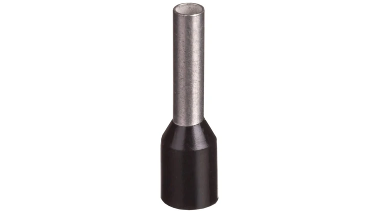 Końcówka tulejkowa izolowana TI 1,5mm2/8mm czarna cynowana TI1,5L8x500 /500szt./