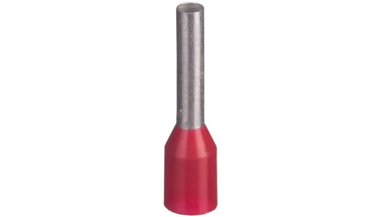 Końcówka tulejkowa izolowana TI 1mm2/8mm czerwona cynowana TI1L8x500 /500szt./
