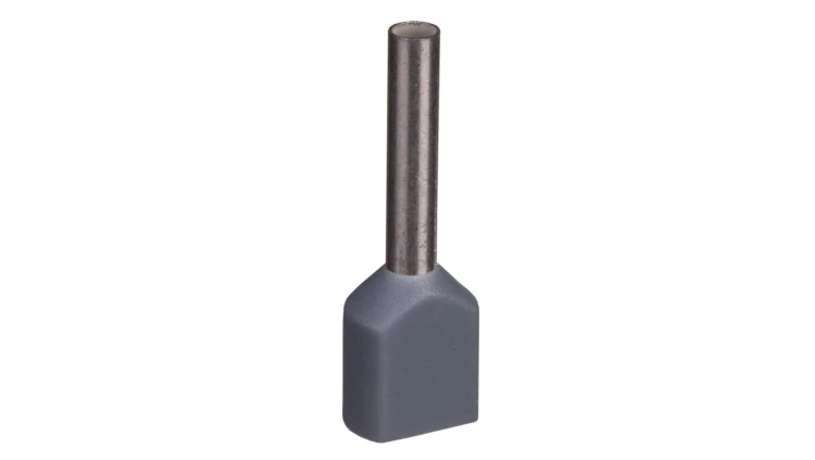 Końcówka tulejkowa izolowana TID 2x0,75mm2/10mm szara cynowana TID2x0,75L10 /100szt./