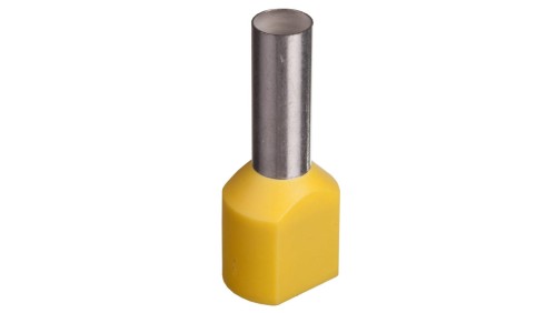Końcówka tulejkowa izolowana TID 2x6mm2/14mm żółta cynowana TID2x6L14 /100szt./