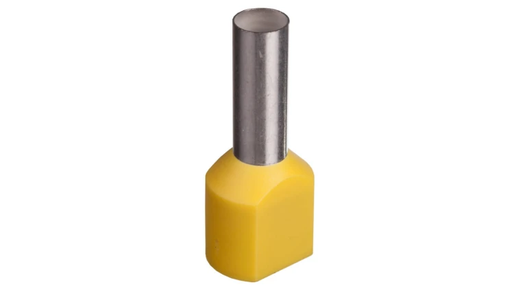 Końcówka tulejkowa izolowana TID 2x6mm2/14mm żółta cynowana TID2x6L14 /100szt./