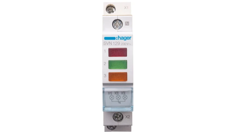 Lampka modułowa 3-fazowa czerwony/zielony/pomarańczowy 230-400V AC SVN129