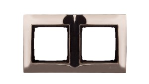 Simon 54 Premium Ramka podwójna metalowa złoto DR2/66