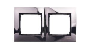 Simon 54 Premium Ramka podwójna metalowa ciemna stal DR2/67