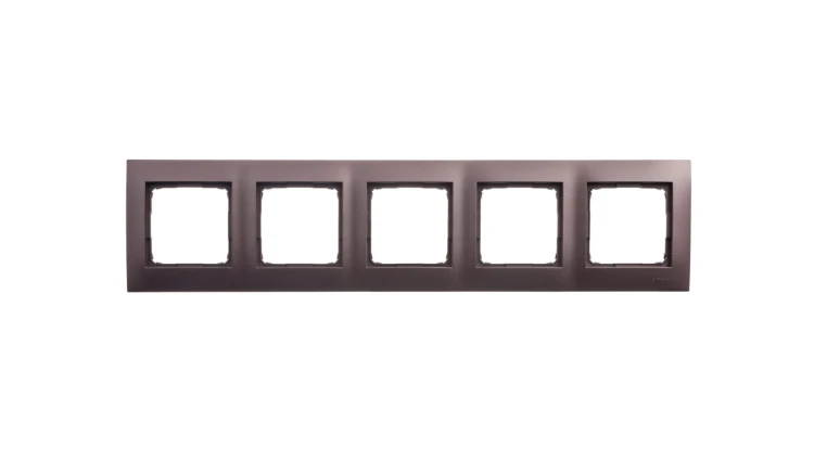 Simon 54 Premium Ramka pięciokrotna brąz mat DR5/46