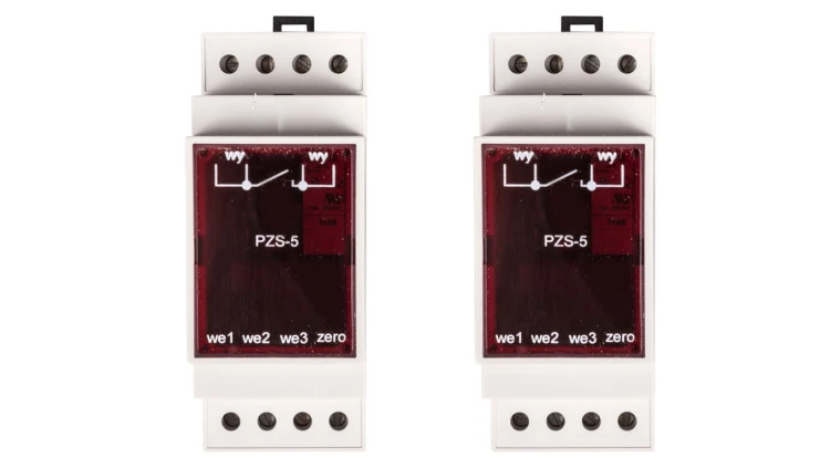 Przekaźnik zdalnego sterowania oświetlenia ulicznego w układzie kaskady PZS-5 230V AC 35x95x58mm RABB7012G2W7