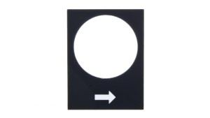 Tabliczka opisowa czarna prostokątna 30x40mm OPUSZCZANIE WOLNO ZB2BY2904 /10szt./