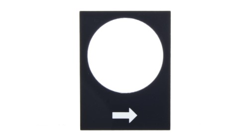 Tabliczka opisowa czarna prostokątna 30x40mm OPUSZCZANIE WOLNO ZB2BY2904 /10szt./