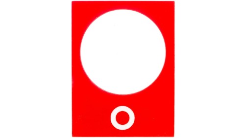 Tabliczka opisowa czerwona prostokątna 30x40mm WY ZB2BY2931