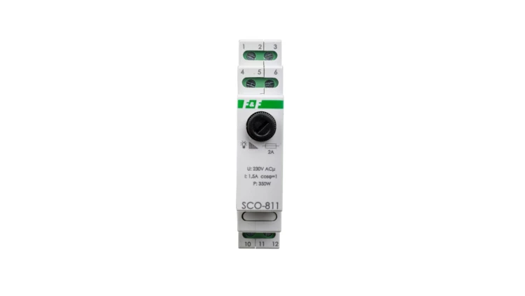 Ściemniacz przycisk szary 0-350VA 230V SCO-811
