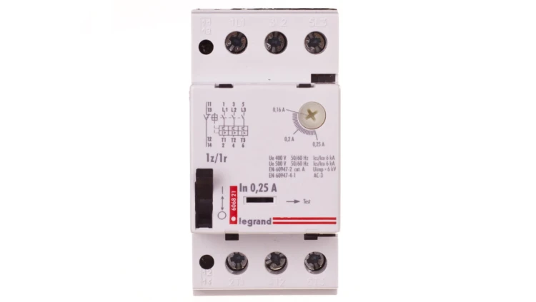 Wyłącznik silnikowy 3P 0,06kW 0,16-0,25A M250 1Z/1R 0,25 606821
