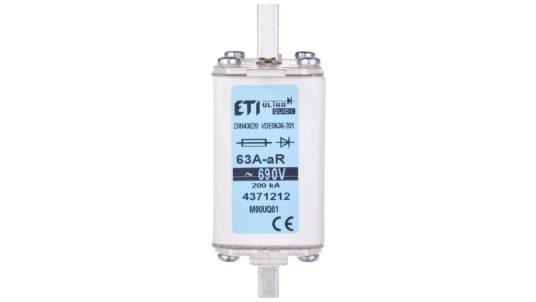 Wkładka bezpiecznikowa NH00 63A aR 690V 004371212