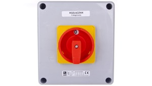 Łącznik krzywkowy 0-1 63A 3P w obudowie żółto-czerwony SK63-2.8211OB16ZC