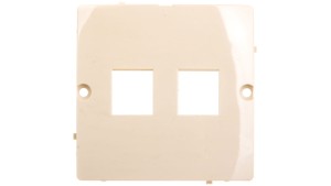 Simon Basic Pokrywa gniazda teleinformatycznego podwójnego 2xRJ Keystone płaska beżowa BMGK1P/12