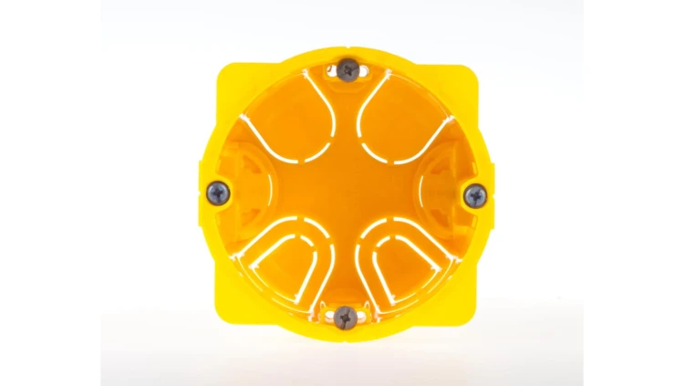 Puszka 67mm p/t regips 50mm żółty Batibox 080051