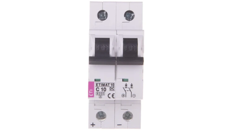 Wyłącznik nadprądowy 2P C 10A 6kA DC ETIMAT10 002138714