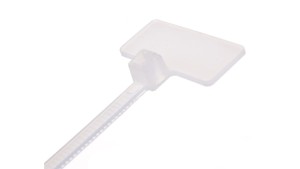 Opaska kablowa z tabliczką opisową TKOT 11/3 biała E01TK-01030200301 /100szt./