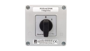 Łącznik krzywkowy 0-1 3P 20A w obudowie SK20-2.8211OB11