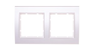 Berker B.3 Ramka podwójna aluminium /biały 10123904