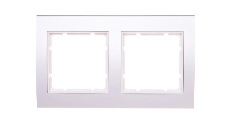 Berker B.3 Ramka podwójna aluminium /biały 10123904