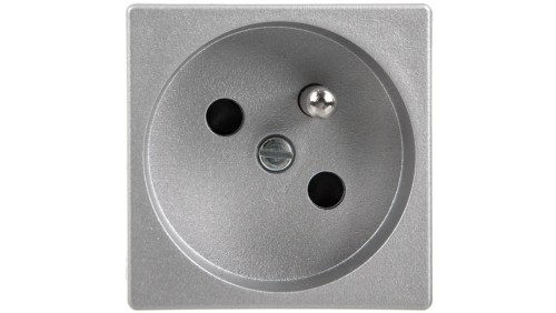 Simon Connect Gniazdo K45 pojeyńcze z/u 16A IP20, szybkozłącza, anodyzowane aluminium K22/8