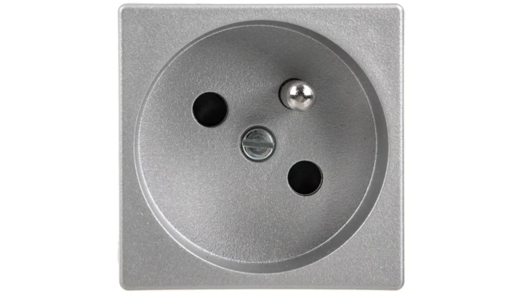 Simon Connect Gniazdo K45 pojeyńcze z/u 16A IP20, szybkozłącza, anodyzowane aluminium K22/8