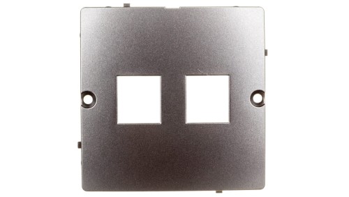 Simon Basic Pokrywa gniazda teleinformatycznego 2xRJ Keystone płaska stal inox BMGK1P/21