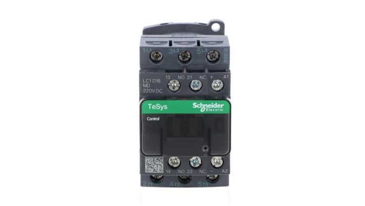 TeSys Deca Stycznik mocy 18A 3P 220V DC 1Z 1R LC1D18MD