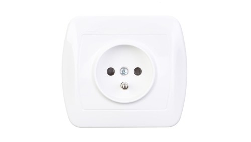 Simon Akord Gniazdo pojedyncze z/u 16A IP20 z przesłona torów białe AGZ1ze/11