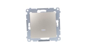 Simon 54 Łącznik jednobiegunowy, szybkozłącza, złoty mat DW1ZL.01/44