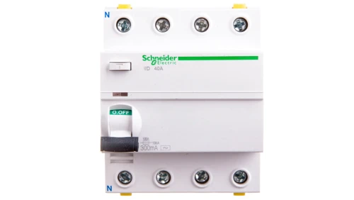 Wyłącznik różnicowoprądowy 4P 40A 0,3A typ AC iID A9Z14440