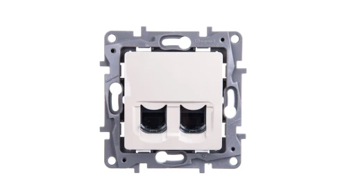 NILOE Gniazdo kremowy podwójne komputeroweRJ45 kat.6 UTP 664874