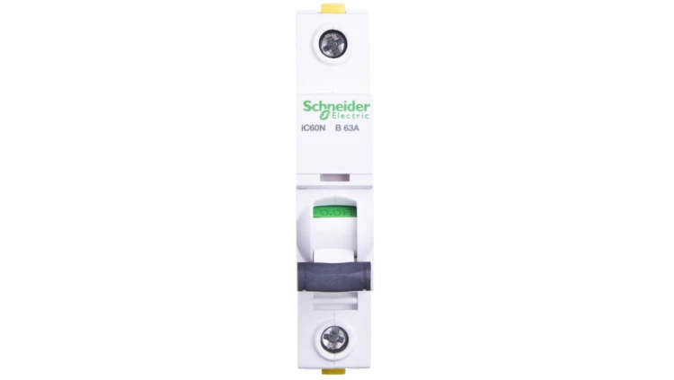 Wyłącznik nadprądowy 1P B 63A 6kA AC iC60N-B63 A9F03163