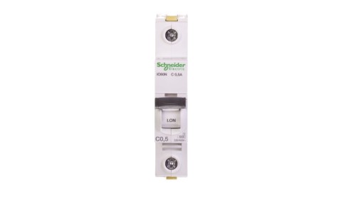 Wyłącznik nadprądowy 1P C 0,5A 6kA AC iC60N-C0,5 A9F04170