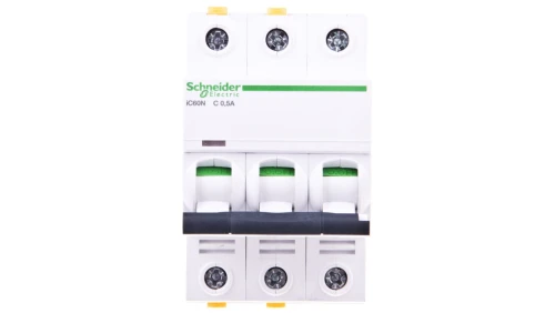 Wyłącznik nadprądowy 3P C 0,5A 6kA AC iC60N-C0,5-3 A9F04370